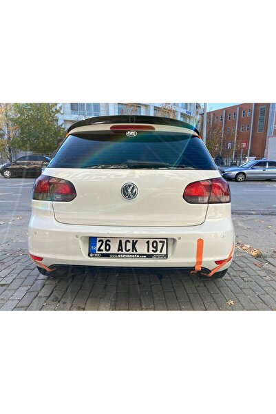 Genel Markalar Volkswagen Golf 6 2009-2012 Parlak Siyah Plastik GTI Difüzör