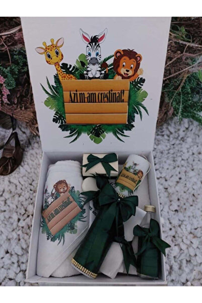 OBSIDION Set botez DISNEY - cutie trusou lumanare - green Safari