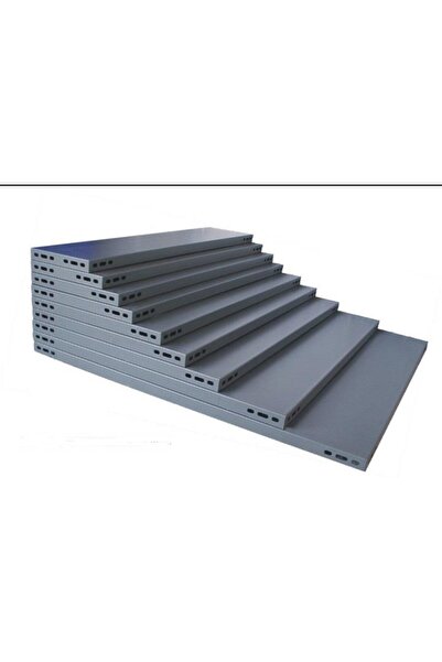 RafBurada 5 Adet Galvaniz Çelik Raf Tablası - Depo, Arşiv, Kiler, Dosya, Market Rafı 31x93 cm-0.70 mm