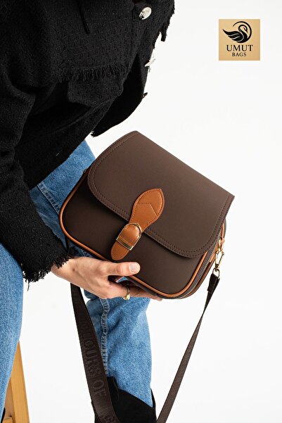 H&D COLLECTİON Acı Kahve 3 кишені з кришкою, підвісна застібка-блискавка та з...