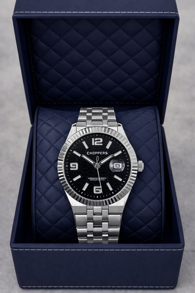 S.POLO ساعة يد أنيقة للرجال بتصميم خاص باللون الفضي مع هدية سوار