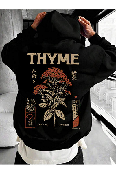 VEK supradimensionat Swea tricou Hanorac unisex THYME (TĂMĂGĂ)
