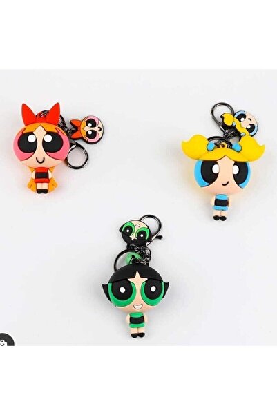 Genel Markalar Powerpuff Girls 3d Silikon Anahtarlık Hediyelik