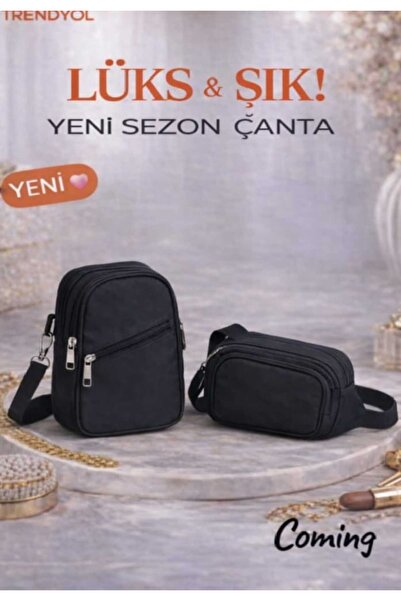 Sofia Women's Daily Double Gift Strap Zippered and Crossbag Waist Bag