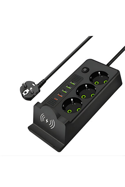 Nubiqo Nubiqo® 2500W Multifunctional Extension Cord with Wireless Charging