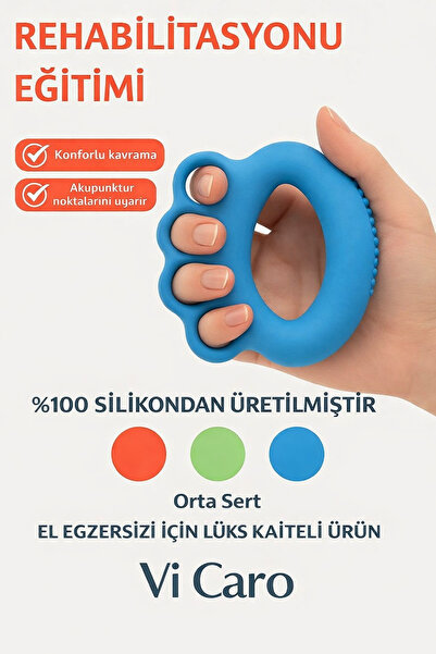 Vi Caro 1 Adet Silikon El Bilek Parmak Güçlendirme Ameliyat Sonrası El Stres ...