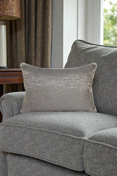 VISIONARIO Kırlent Kılıfı Çizgili Desenli Jakarlı Dokuma Kumaş 35x50 Çift Tar...