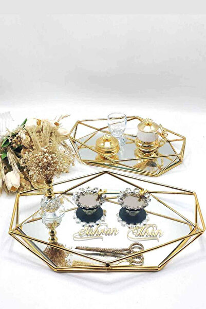 RetroLazer Süslü Nişan Tepsisi , Söz Tepsisi , Isteme Tepsisi , Tepsi Seti , ...