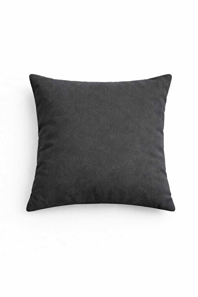 PerdeYap1980 Husă de pernă cu textura catifea gri închis antracit (1 bucată)