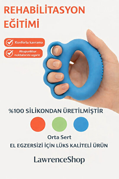 lawrenceshop 1 Adet Silikon El Bilek Parmak Güçlendirme Ameliyat Sonrası El Stres Egzersizi Fitness Kavrama Gücü