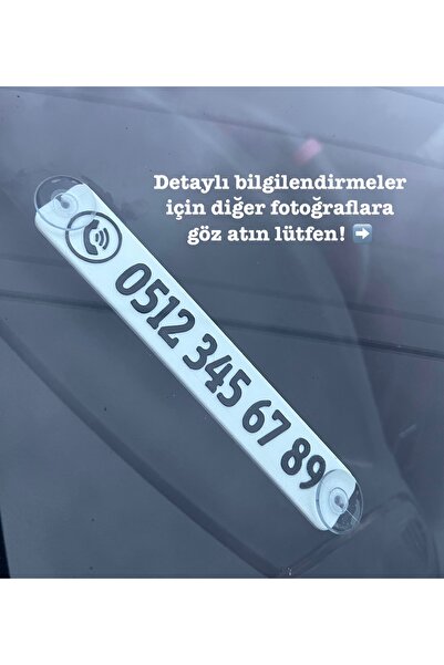 Serüven 3D Kişiye Özel Araç Numaratörü - Vantuzlu - Logolu - Kabartmalı 3D Ba...