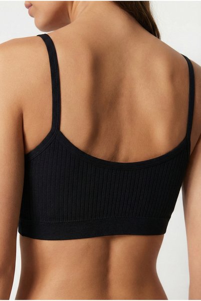 underwear bodyway Flexible Ribbed Thin Strap Ribbed Bustier 3-Pack (Black/White/Mink) – Everyday