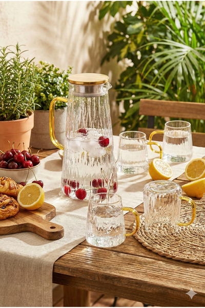 Kosova 5 Parça Uzun Form Gold Kulplu Su Takımı SUR-22