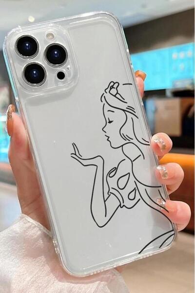 3GEN CASE İphone 15 Pro Kılıf Desenli Şeffaf Silikon Kılıf