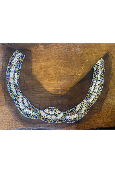 Gönülden Tasarım Taşlı Boncuk İşleme Elbise Yaka Dikiş Aksesuarı 24X22