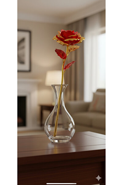 yapay çiçek evi Kırmızı Sonsuzluk Gülü Hediyelik Ev Dekor Sevgiliye Hediye An...