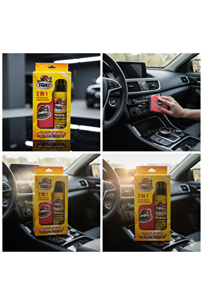 Genel Markalar Trax Torpido Bakım Sütü Ve Sünger 2 Li Set Araba Oto Torpido P...