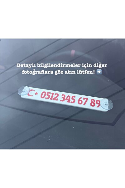 SERÜVENTR Kişiye Özel Türk Bayraklı Araç Numaratörü - Vantuzlu - Kabartmalı 3...