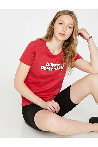 Koton Γυναικείο Κόκκινο T-Shirt 9YAL18005IK