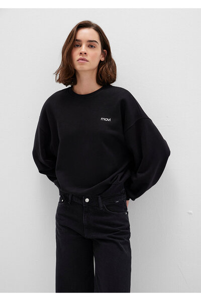 Mavi Logo Baskılı Siyah Sweatshirt 1S10490-900