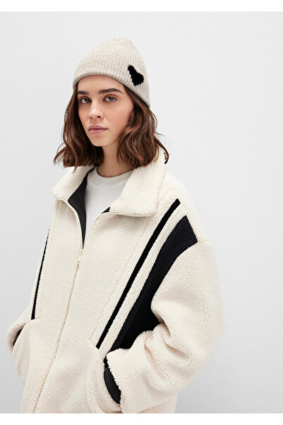 Mavi Beige Baskenmütze mit Herzdetail 1913605-30757