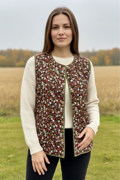 güzsokak17 Kapitoneli Kahve Pazen Yelek (KISA)