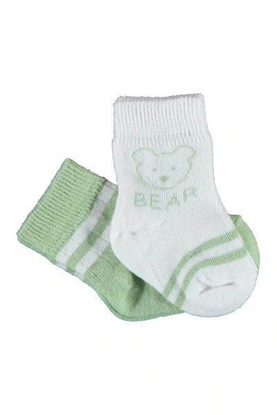 Bibaby Biorganic Bear 2-pack κοριτσίστικες κάλτσες 68412 Πράσινες