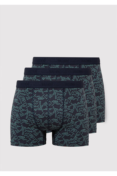 Mavi 3-Pack Printed Navy Blue Boxer 0912239-33648