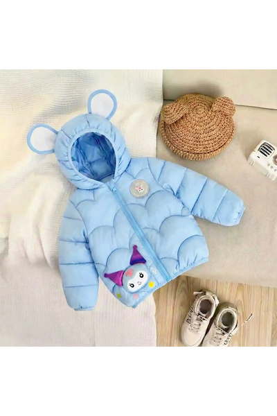 melisam.msg Kız Çocuk Kış Sonbahar Kuromi Işıklı Şişme Mont