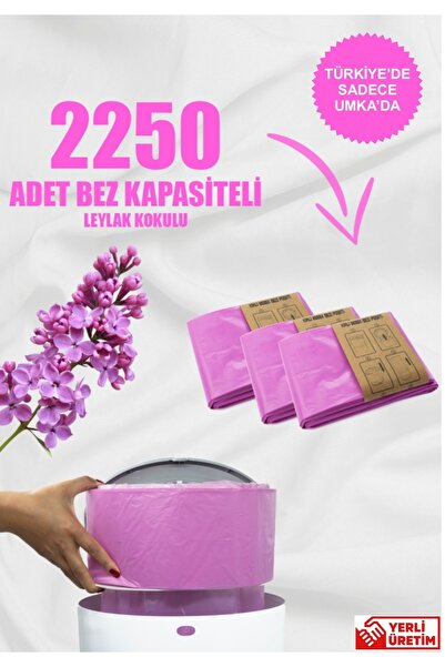 Korbell 16lt Çöp Kutuları Ile Uyumlu 2250 Bebek Bezi Kapasiteli Kokulu 3 Paket Yerli Çöp Poşeti
