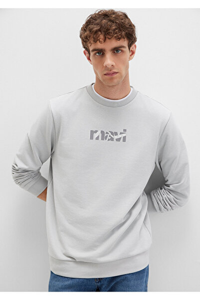 Mavi Bedrucktes graues Sweatshirt 0S10402-70075