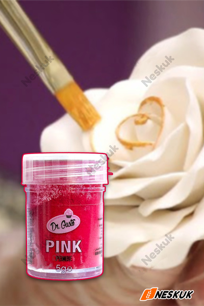 Neskuk Pembe Toz Boya 5g | Pembe çiçek Boyası | pasta dekorasyon