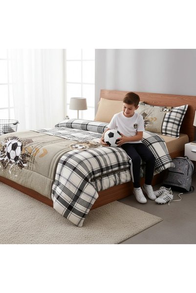 Afkar Albayet Soft velvet children's bedspread, 4 pieces, with cartoon designs