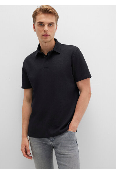 Mavi Μαύρο μπλουζάκι Polo Interlock Regular Fit / Κανονική εφαρμογή 0612869-900