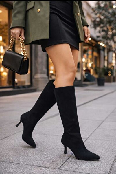 ESER حذاء بكعب موديل 1121 من Bereket Kundura، حذاء أنيق جدًا من الجلد السويدي...