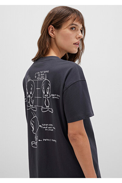 Mavi Tricou antracit cu imprimeu Tweety, cu o formă largă / cu o formă lejeră...