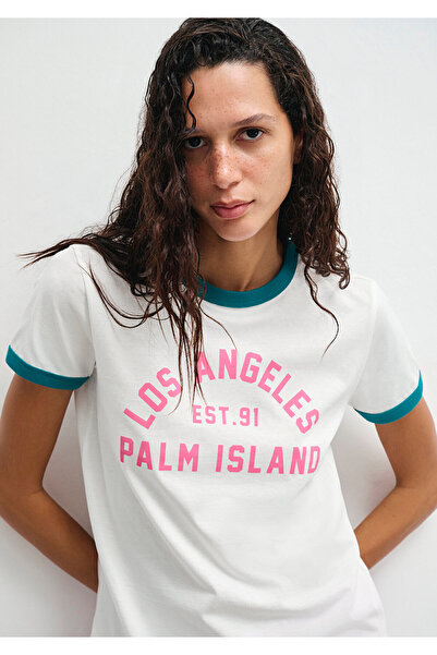 Mavi Piping Detailed Printed T-Shirt Regular Fit 1613529-70057