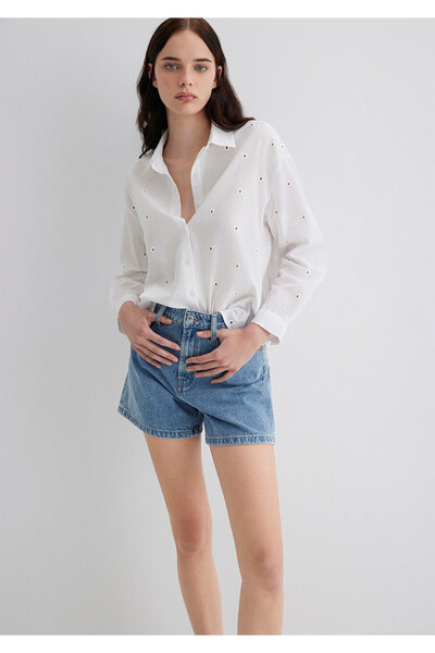 Mavi Textured Ecru Shirt Oversize / Wide Cut 1210839-70057