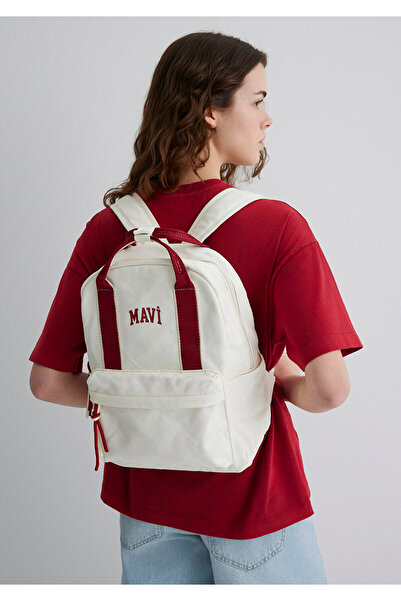 Mavi Ecru Backpack with Red Detail 1912481 -32149