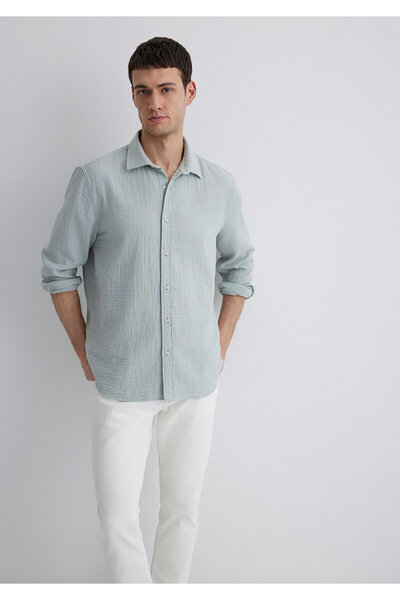 Mavi Helles Grünes Hemd Regular Fit / Normal Fit 0211518-70148