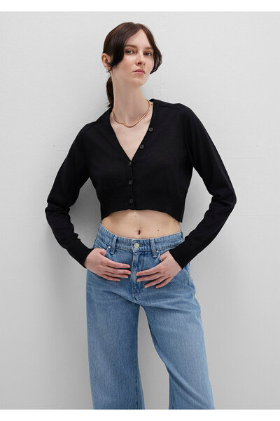 Mavi Siyah Crop Hırka Crop / Kısa Kesim 1710690-900