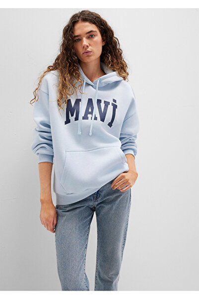 Mavi Bluza z kapturem i nadrukowanym logo - 1600361 -70717