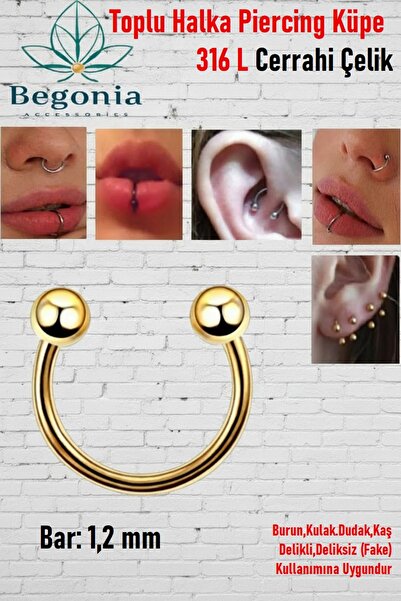 Öte Beri Hayallerin Ötesi 316L Cerrahi Antiallerjik Paslanmaz Kararmaz Helix, Septum, Kıkırdak, Smiley, Tragus Piercing 1 Adet