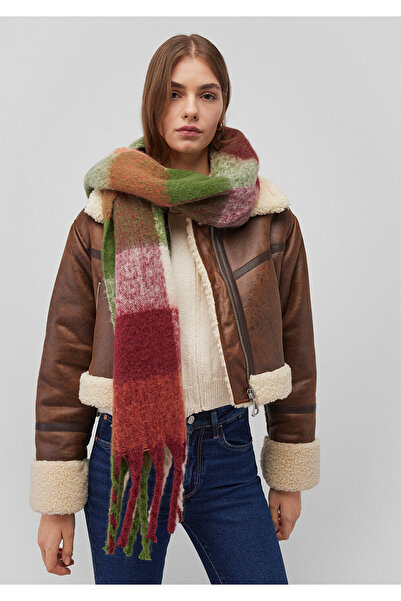 Mavi Püsküllü Kareli Atkı 1912815-71043