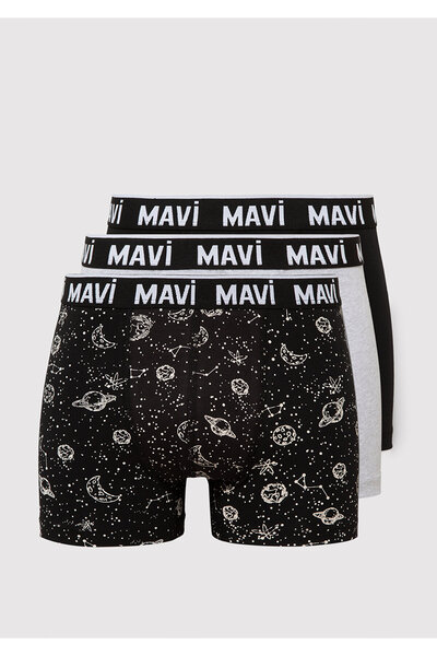 Mavi 3lü Baskılı Boxer 0911219-900