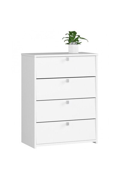 akord Comoda, placa laminata, 4 sertare, alb, 66x36x85 cm