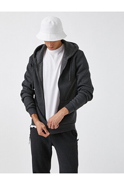 Koton Zippered Sweatshirt Hooded