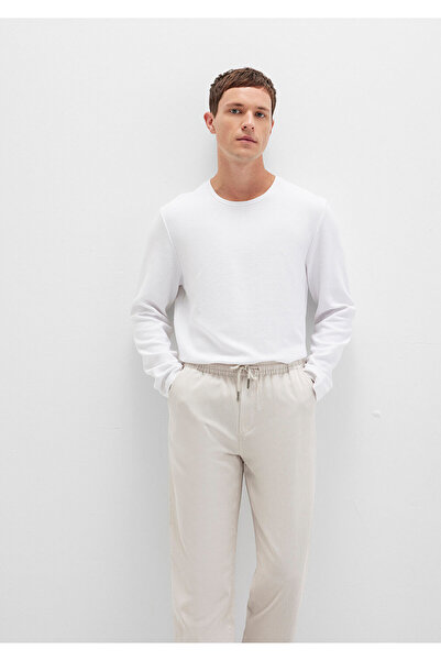 Mavi Weißes Slim Fit Langarm-T-Shirt -064622-20454