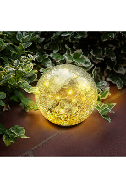 Garden of Eden Felinar solar sferă de sticlă 15 cm 20 LED-uri alb cald