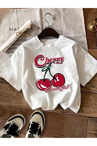 l'eivor Tricou de damă cu imprimeu Cherry Sweat Girl